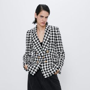 Zara houndstooth jacket